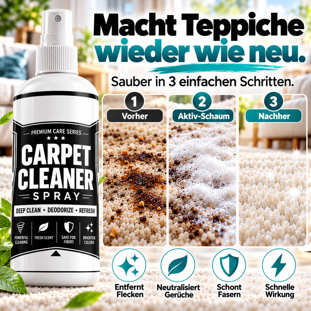 🔥🎁 2+1 GRATIS!!🥳 Tiefenreinigendes Teppichspray – entfernt hartnäckige Flecken und neutralisiert Gerüche sofort!