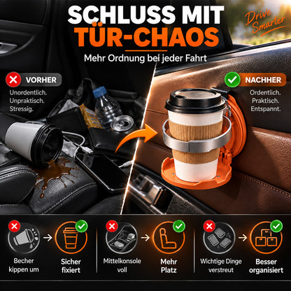 📢📢40% OFF !! ⏰Multifunctional Foldable Car Door Cup Holder Large Diameter Drink and Water Bottle Storage Rack