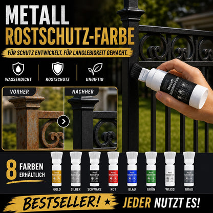 🥳50% RABATT｜Über 50.000 verkauft! Wasserbasierende Metallic-Silberfarbe mit integriertem Pinsel, überdeckt Kratzer und Flecken, frischt Ihr Zuhause auf