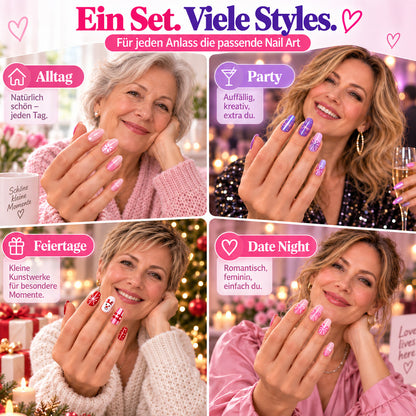 💅Mädchen lieben es💥 Nail Art Stift-Set mit 24 Farben | Für DIY Nageldesign, Mädchenabende & Kindergeburtstage – Doppelspitzen-Kein Nagelstudio nötig, Strahlende Nägel Zaubern✨