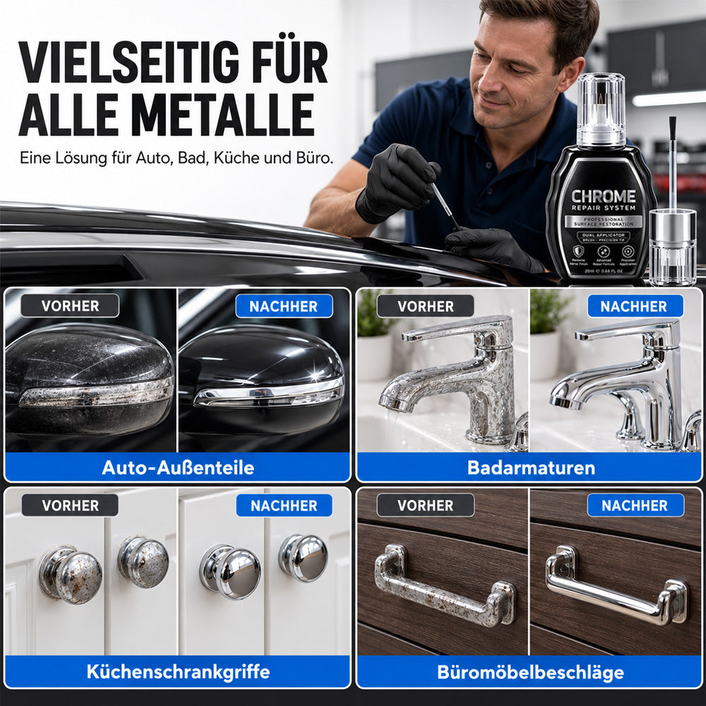 🚗 Chrompflege 2-in-1 – Entfernt Oxidation & Bringt Metalloberflächen Zum Strahlen