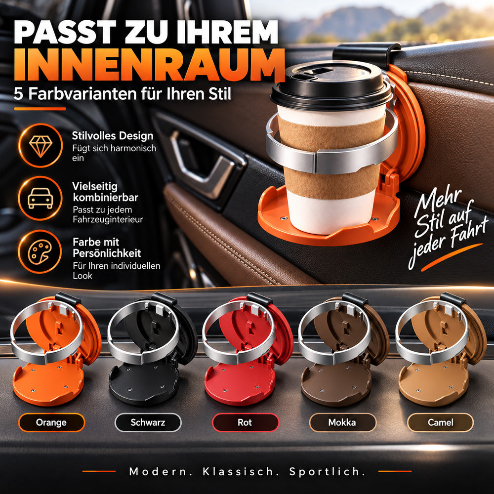 📢📢40% OFF !! ⏰Multifunctional Foldable Car Door Cup Holder Large Diameter Drink and Water Bottle Storage Rack