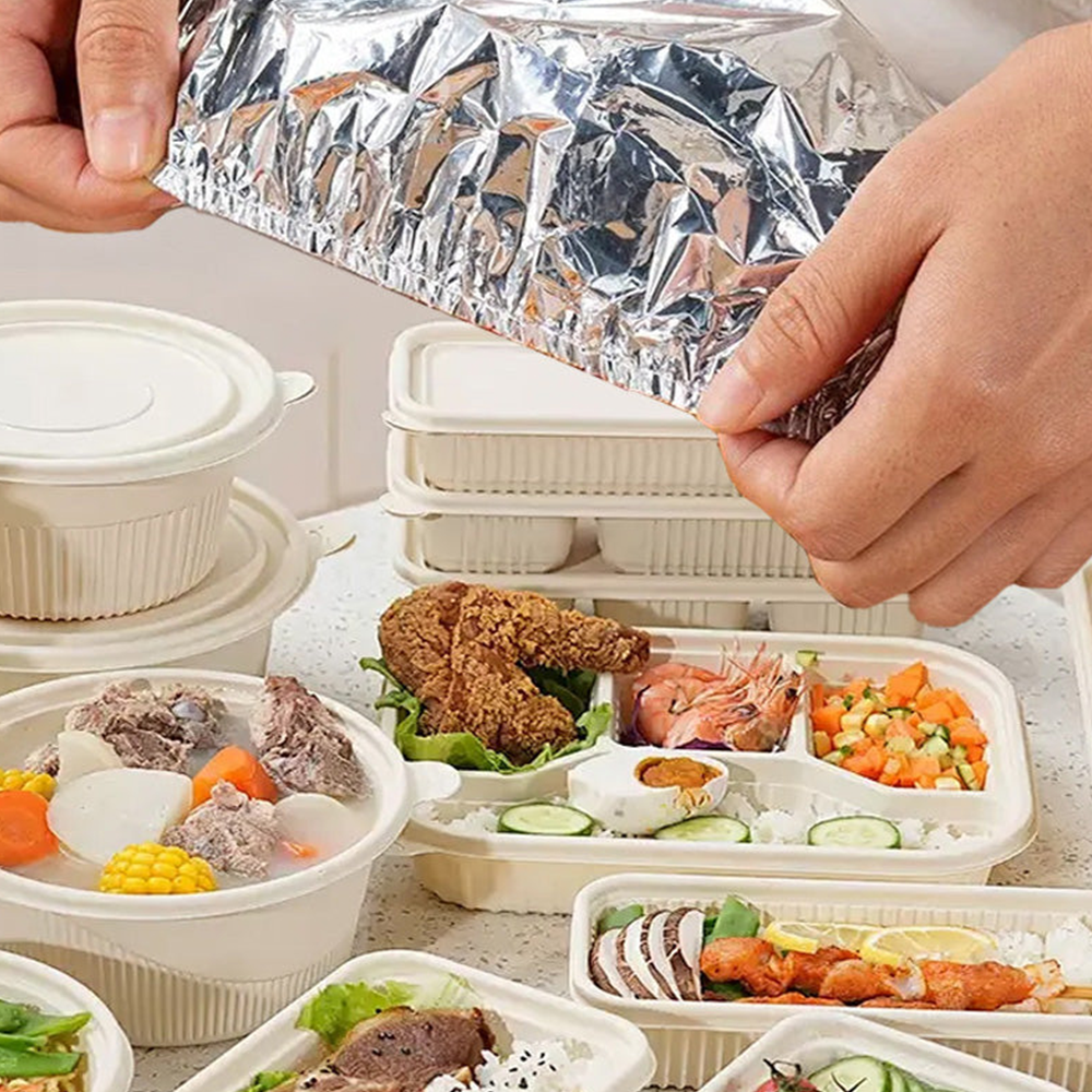 🏠 Aluminiumfolien-Wärmeisolierhaube – Speisen länger warm halten, ideal für Zuhause & unterwegs