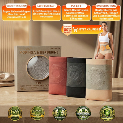 🔥Moringa & Berberin 4-in-1-Shorts mit Mikropartikeln zur Körperformung und Fettverbrennung