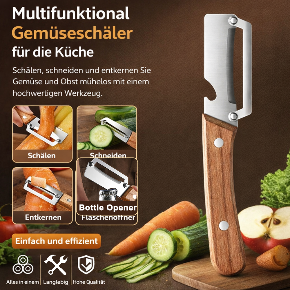 🥕🔥 Multifunktionaler Gemüseschäler für die Küche – Rostfreie Klinge, Ergonomischer Griff & Ideal für Obst & Gemüse ✨