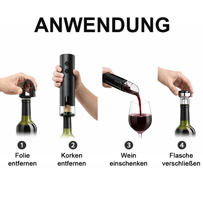 🎉Neujahrsdeal! 50% Rabatt🍷 WEINMEISTER Pro – Elektrischer Korkenzieher-Set ✨ Premium Design | Leise & Kraftvoll | Wiederaufladbar