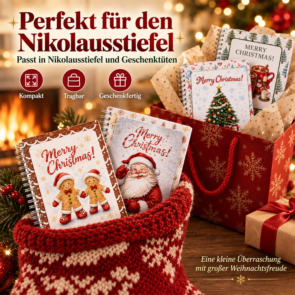 🎁50 % RABATT – Perfekt für Weihnachten! 🎅 🎄 Weihnachts-Geschenkkartenalbum – DIY Spiralalbum für persönliche Geschenke 👍