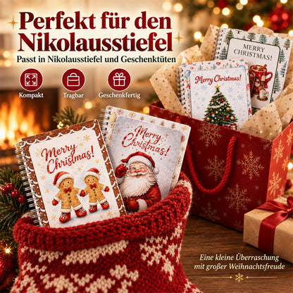 🎁50 % RABATT – Perfekt für Weihnachten! 🎅 🎄 Weihnachts-Geschenkkartenalbum – DIY Spiralalbum für persönliche Geschenke 👍