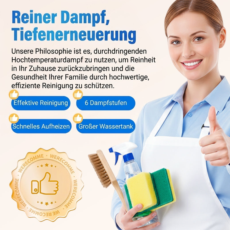 📢📢50 % Rabatt und versandkostenfrei !!!⏰Hochdruck-Dampfreiniger mit LCD-Display｜Vielseitig für Zuhause, Auto & Küche｜Effektiv gegen Fett & Bakterien✨