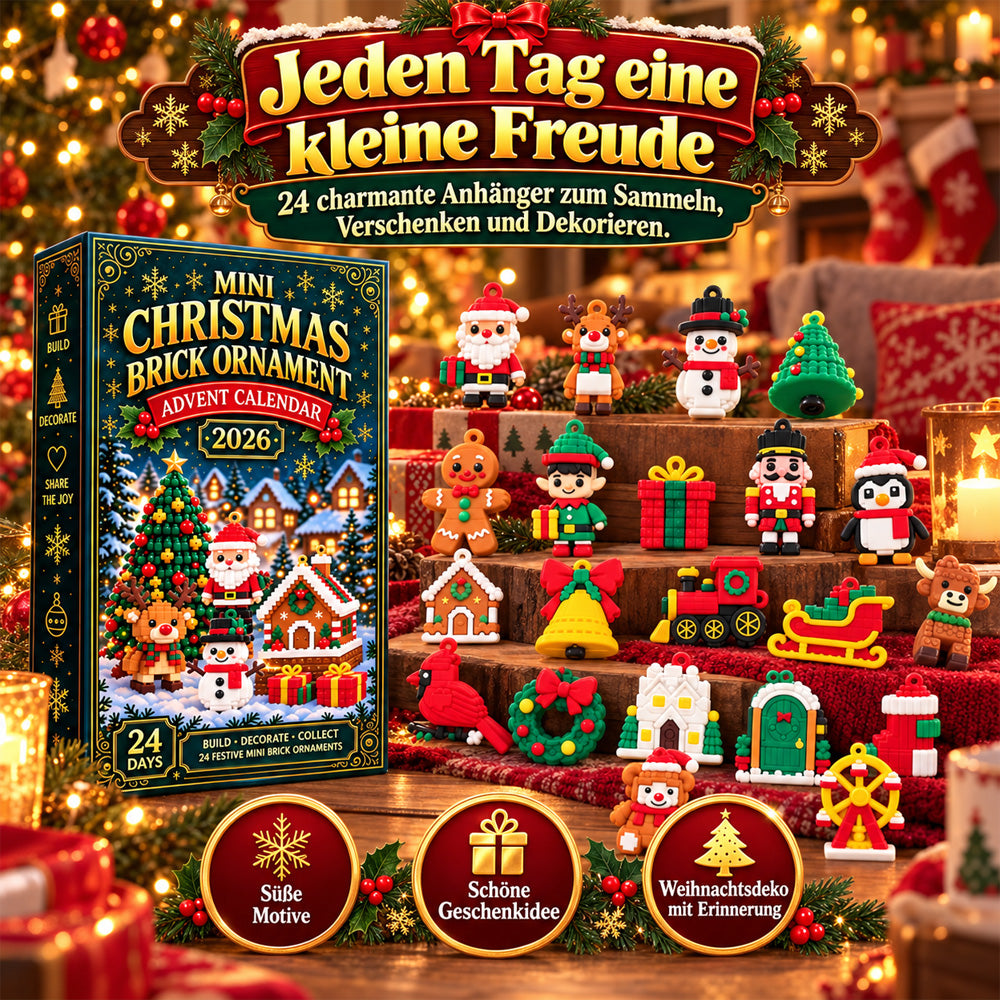 🎄Vergiss langweilige Adventskalender – entdecke 24 Tage voller Bauspaß 🧱, Überraschungen 🎁 und Weihnachtsstimmung ✨: Baue jeden Tag eine neue Mini-Weihnachtsdekoration und lass deinen Weihnachtsbaum Tag für Tag wachsen.