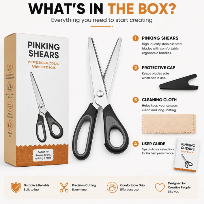 ✂️ 2er Set Stoffscheren für kreative Kleidung – Fransen entfernen, Kanten veredeln & alte Kleidung neu gestalten