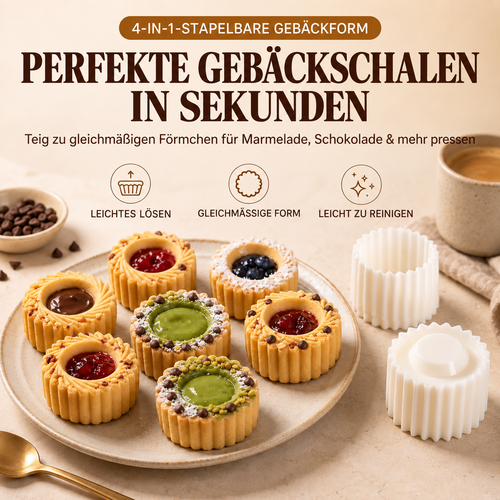 UPSELL🍪✨ Doppelseitige Teigform – Verschiedene Formen auf jeder Seite, perfektes Verschließen für Empanadas, Kekse und Teigtaschen 🍪👌
