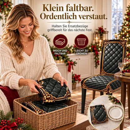 🔥 1 kaufen, 1 gratis! 🪑 Eleganter Barock-Stil Stuhlbezug – Elastischer Esszimmerstuhlbezug mit luxuriösem Design