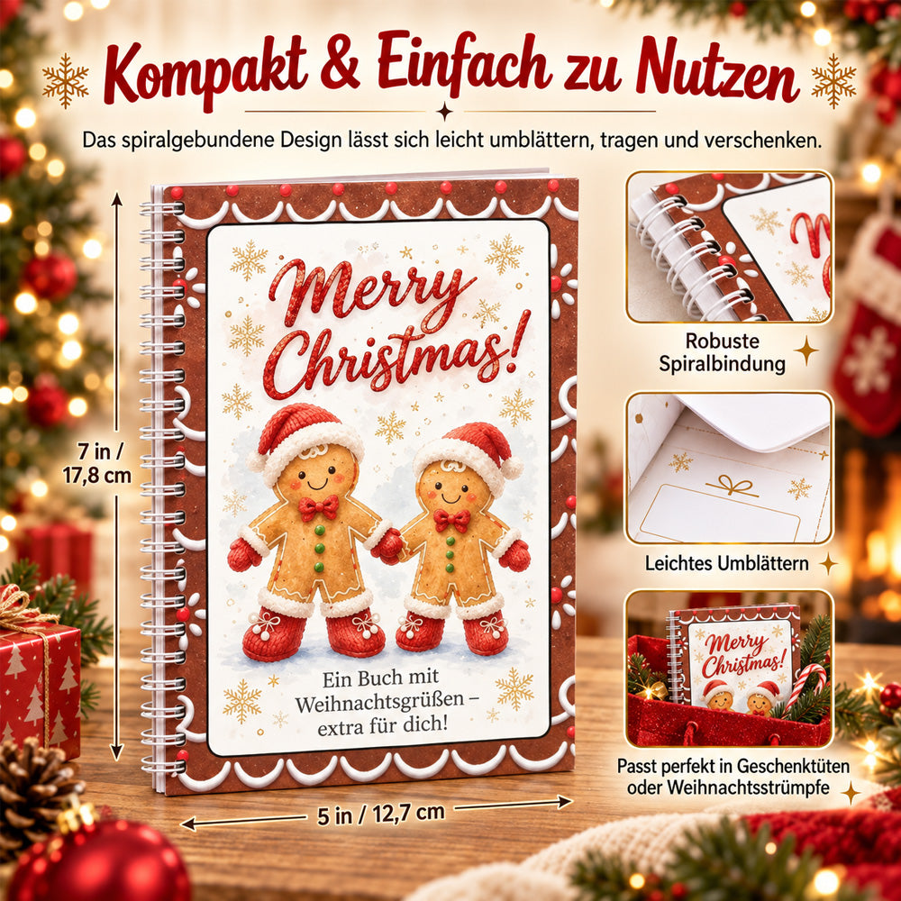 🎁50 % RABATT – Perfekt für Weihnachten! 🎅 🎄 Weihnachts-Geschenkkartenalbum – DIY Spiralalbum für persönliche Geschenke 👍