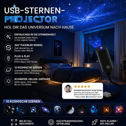 🌌 HD Galaxie- & Ozean-Projektor – Einfach einstecken & genießen! 🥳 Bereits über 50.000 begeisterte Kunden! ✨