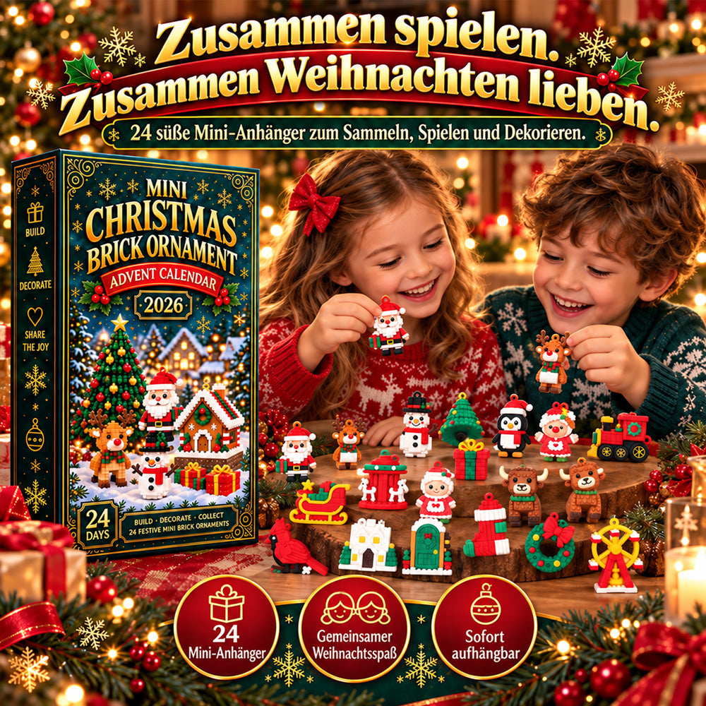 🎄Vergiss langweilige Adventskalender – entdecke 24 Tage voller Bauspaß 🧱, Überraschungen 🎁 und Weihnachtsstimmung ✨: Baue jeden Tag eine neue Mini-Weihnachtsdekoration und lass deinen Weihnachtsbaum Tag für Tag wachsen.