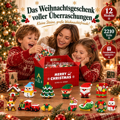 upsell⏳ Nur heute 49 % sparen – 🎄 12-Tage-Mini-Weihnachts-Bauset zum Selberbauen | 12 einzigartige, festliche Bausets mit Aufhängeschlaufen – perfekt zum Schmücken von Weihnachtsbäumen, Kränzen und festlichen Dekorationen 🧱