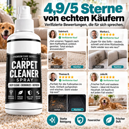 🔥🎁 2+1 GRATIS!!🥳 Tiefenreinigendes Teppichspray – entfernt hartnäckige Flecken und neutralisiert Gerüche sofort!