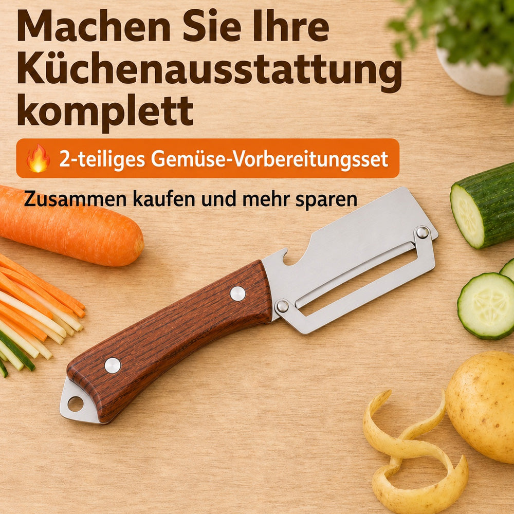🔪🥬1 KAUFEN – 1 GRATIS ERHALTEN: Multifunktionaler Sparschäler 🥔🥕 🔥