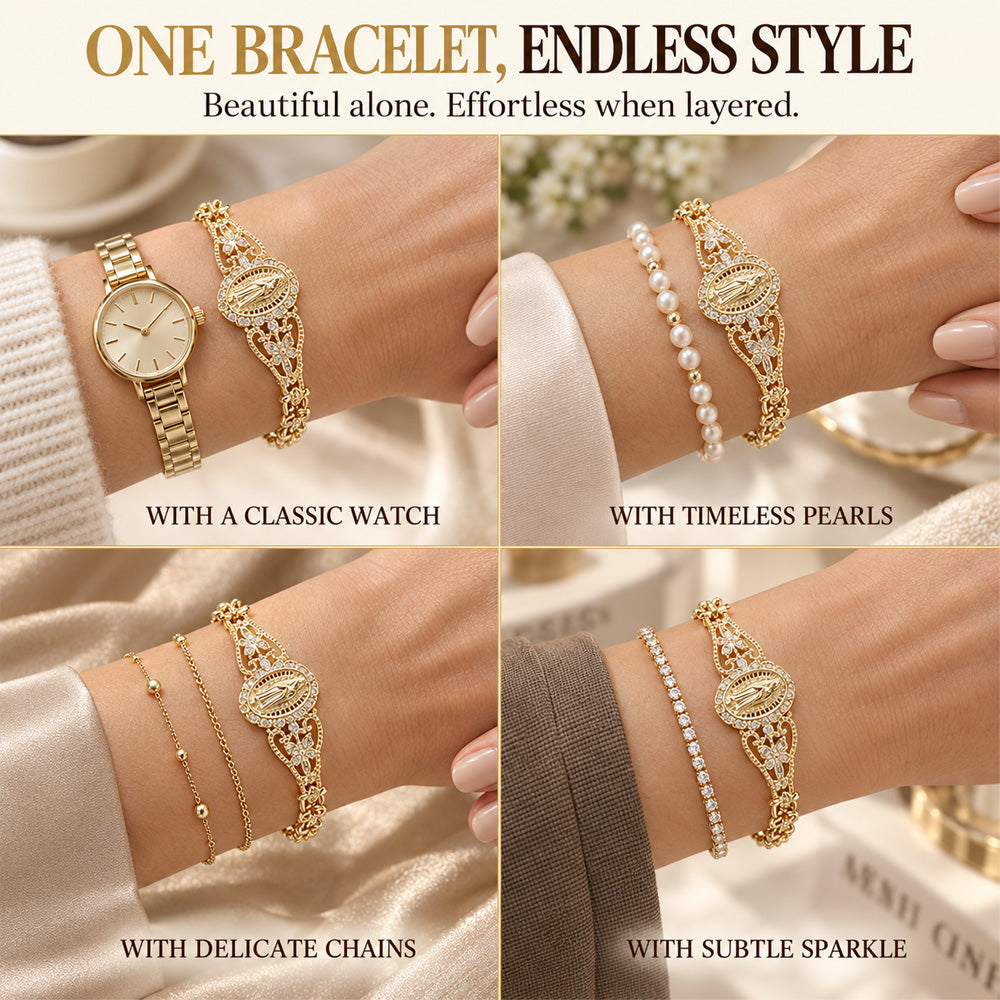 ⏳ NUR FÜR KURZE ZEIT ⏰ Maria-Armband, filigranes Blumendesign – Perfekt zu jedem Outfit & als Geschenk ✨