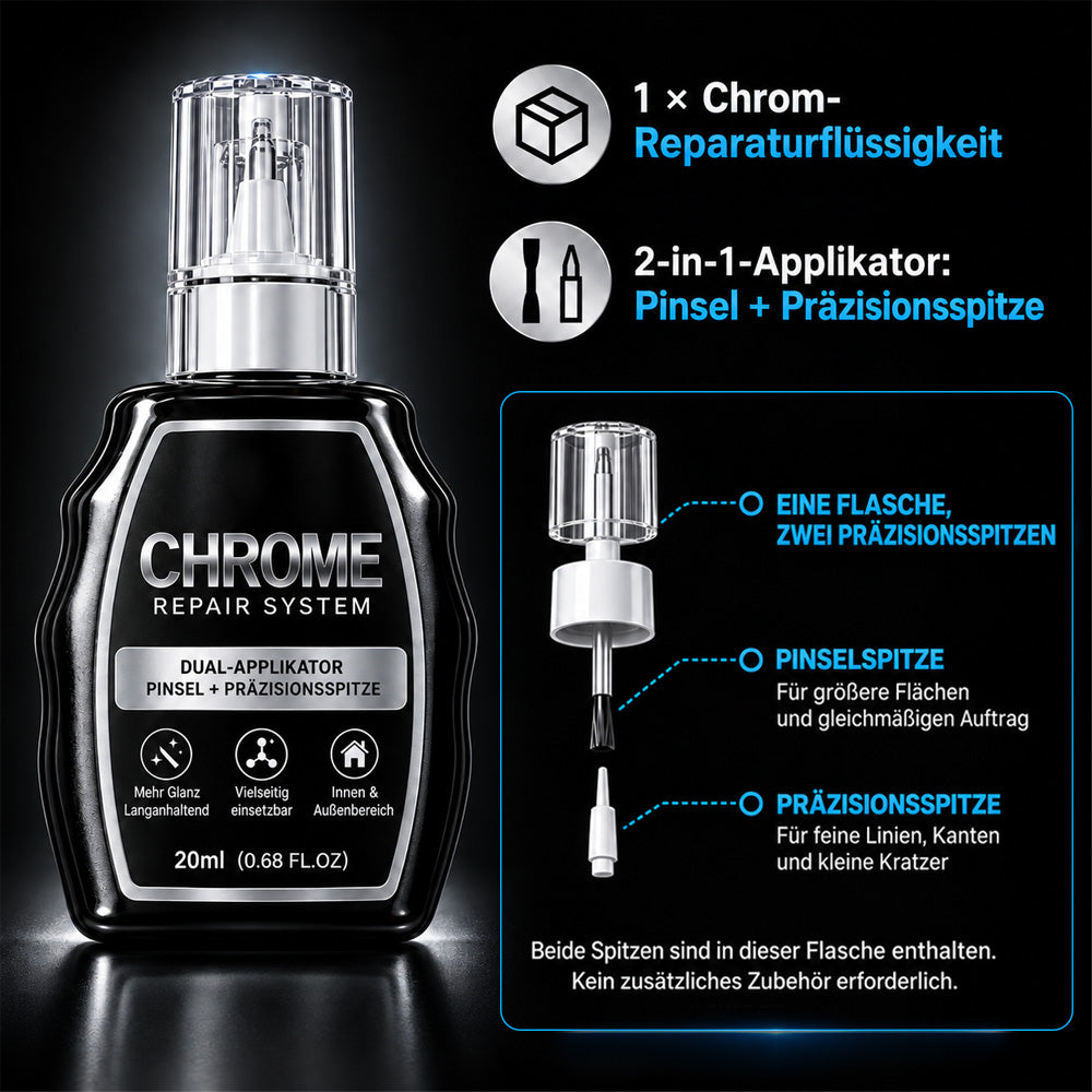 🚗 Chrompflege 2-in-1 – Entfernt Oxidation & Bringt Metalloberflächen Zum Strahlen