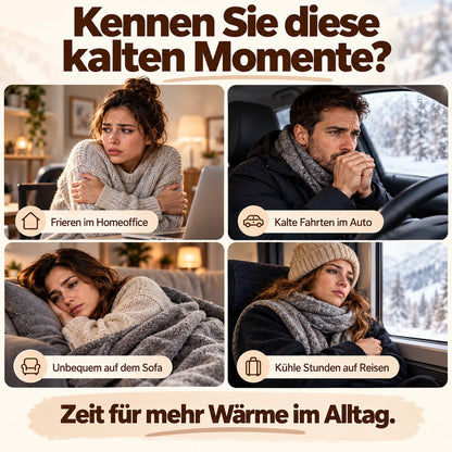 🔥 Weihnachtssale – 50 % RABATT! ❄️ Bleib den ganzen Winter warm – Tragbarer elektrischer Wärmeschal als Decke🎁