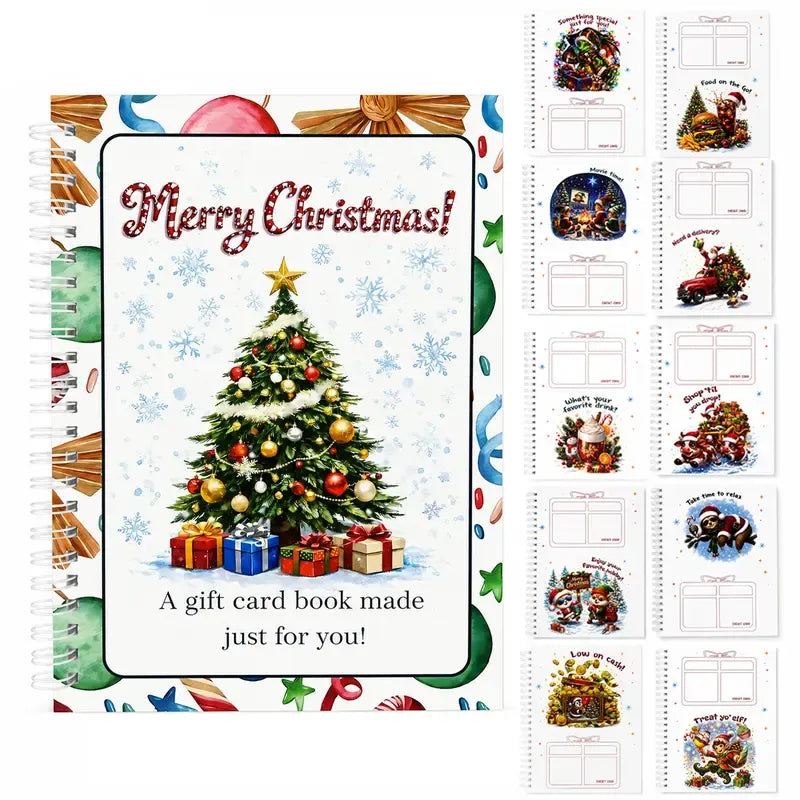🎁50 % RABATT – Perfekt für Weihnachten! 🎅 🎄 Weihnachts-Geschenkkartenalbum – DIY Spiralalbum für persönliche Geschenke 👍