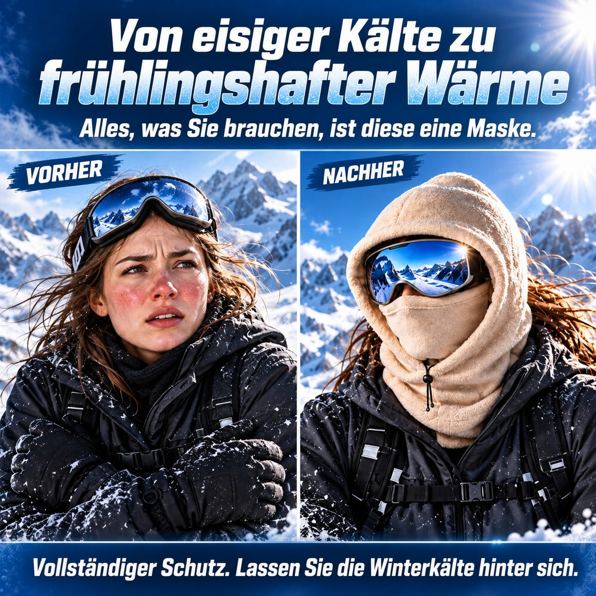 50 % RABATT | ❄️🔥 Winter-Sturmhaube 🧣 – 3-in-1-Wärmeschutz für Gesicht und Hals im Alltag | Dein Must-have für kalte Tage zum kleinen Preis