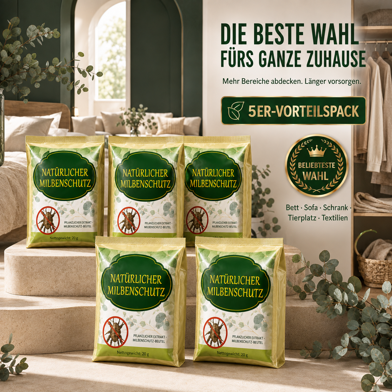 ♻️Milbenschutz-Säckchen gegen Hausstaubmilben | Milben in Matratze, Bett und Sofa wirksam bekämpfen – für hygienische Frische und erholsamen Schlaf✨