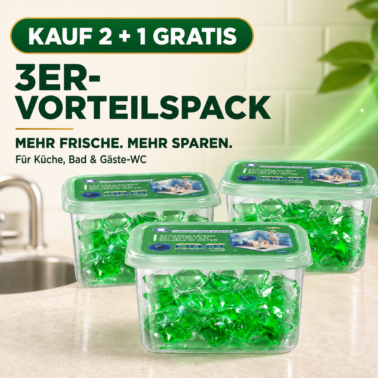 🏠💧 48 % Rabatt! Abfluss‑Deodorant‑Tabs – Bio‑Enzym‑Formel neutralisiert Gerüche direkt an der Quelle. Sofortiger Frischeduft, ohne aggressive Chemikalien. Verabschieden Sie sich von unangenehmen Gerüchen. 🚰✅