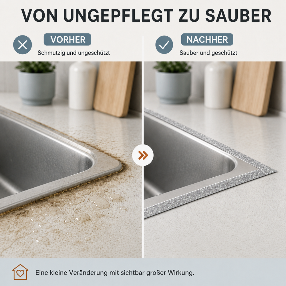 🛡️ LIMITIERT: 1+1 GRATIS! ⏰ Selbstklebender Dichtstreifen für Fliesenfugen (8mm x 6m) – Wasserdicht, Schimmelresistent & Professionelles Finish ✨