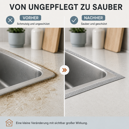 🛡️ LIMITIERT: 1+1 GRATIS! ⏰ Selbstklebender Dichtstreifen für Fliesenfugen (8mm x 6m) – Wasserdicht, Schimmelresistent & Professionelles Finish ✨