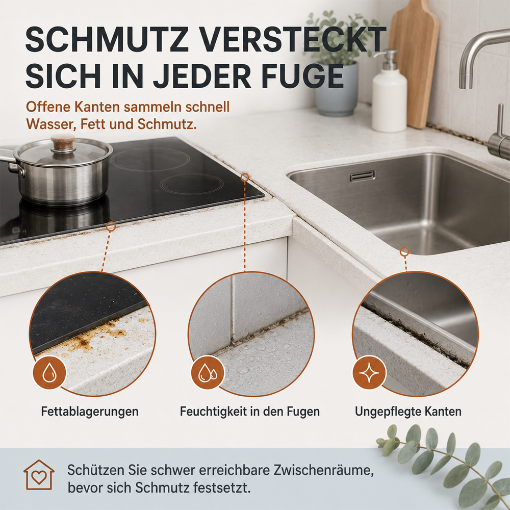 🛡️ LIMITIERT: 1+1 GRATIS! ⏰ Selbstklebender Dichtstreifen für Fliesenfugen (8mm x 6m) – Wasserdicht, Schimmelresistent & Professionelles Finish ✨