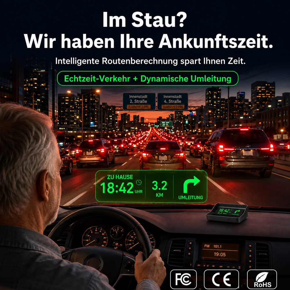 🚘 HUD Head-Up Display – Sicher fahren ohne Ablenkung