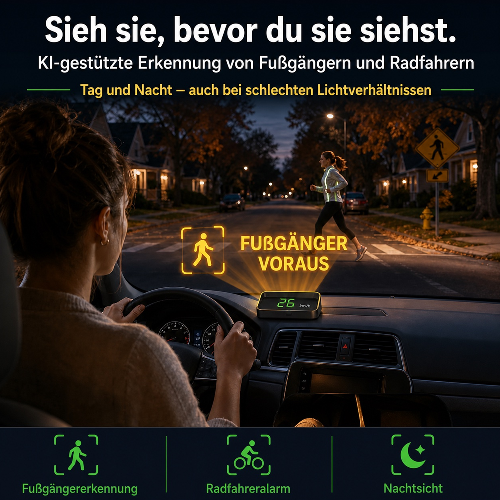 🚘 HUD Head-Up Display – Sicher fahren ohne Ablenkung