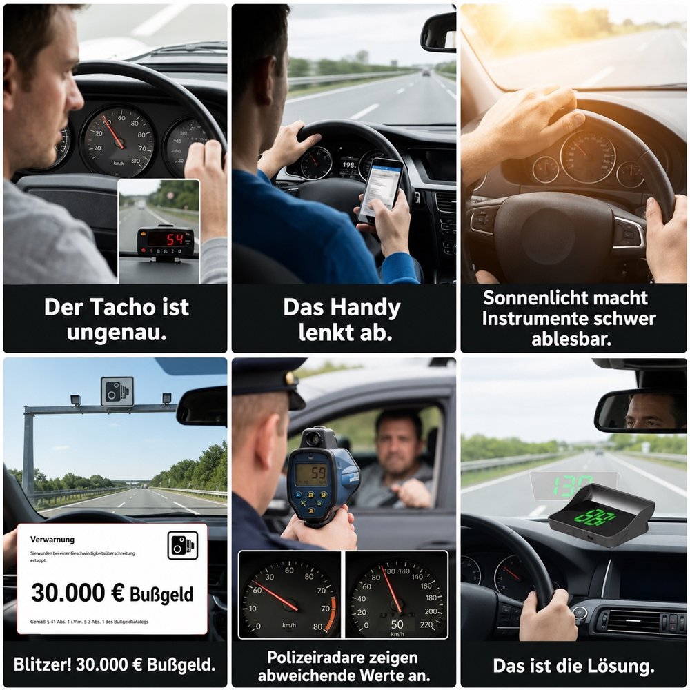 🚘 HUD Head-Up Display – Sicher fahren ohne Ablenkung