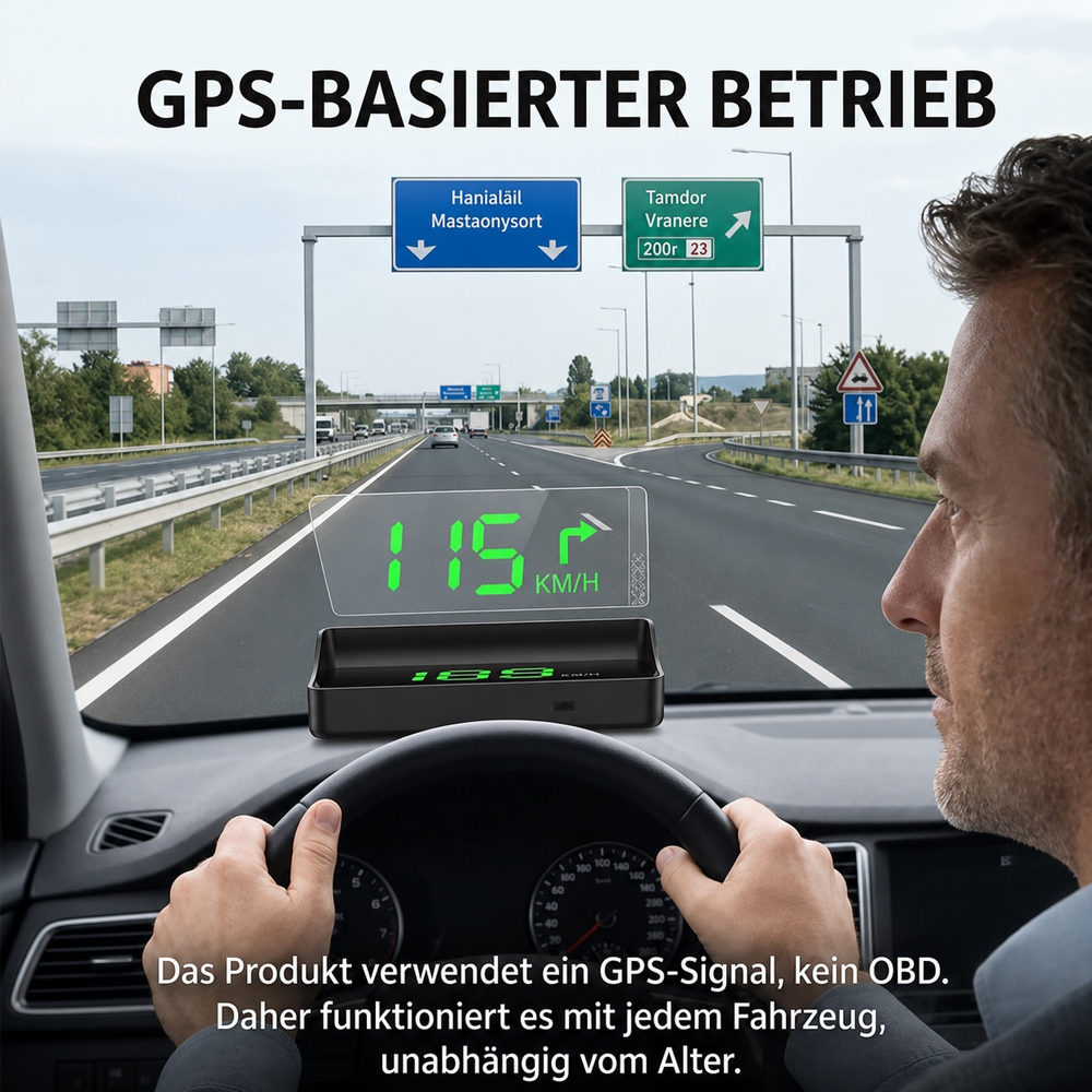 🚘 HUD Head-Up Display – Sicher fahren ohne Ablenkung