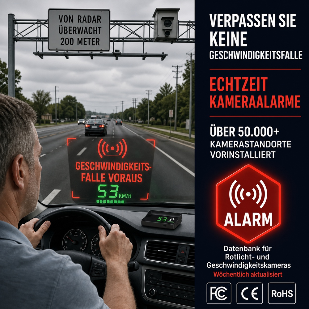 🚘 HUD Head-Up Display – Sicher fahren ohne Ablenkung