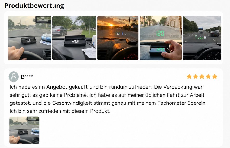 🚘 HUD Head-Up Display – Sicher fahren ohne Ablenkung