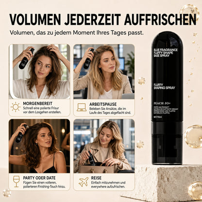 🎉🎉 50 % RABATT | NUR FÜR KURZE ZEIT!  Fluffy Hair Shaping Spray – Haarspray mit lang anhaltendem Pfirsichduft für mehr Volumen und perfekten Halt den ganzen Tag.
