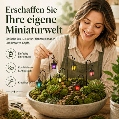 🌿Nachtleuchtende Laternen | Bunte Dekoration für Feengarten, Bonsai und aturlandschaft🌙