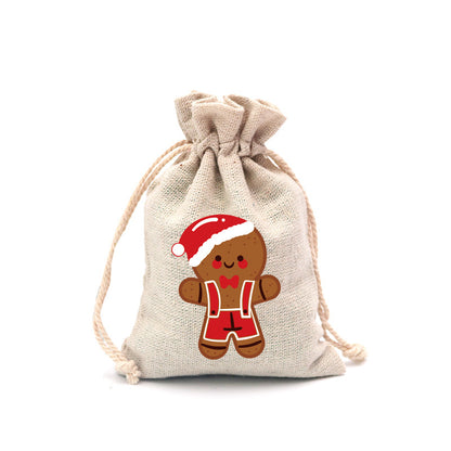 🎄⛄ Weihnachtliche Jute-Geschenkbeutel mit Kordelzug--Lose Süßigkeiten und Geschenke in Sekunden ordentlich verpackt 🎁🎄