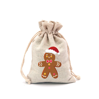 🎄⛄ Weihnachtliche Jute-Geschenkbeutel mit Kordelzug--Lose Süßigkeiten und Geschenke in Sekunden ordentlich verpackt 🎁🎄