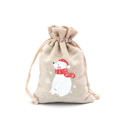 🎄⛄ Weihnachtliche Jute-Geschenkbeutel mit Kordelzug--Lose Süßigkeiten und Geschenke in Sekunden ordentlich verpackt 🎁🎄