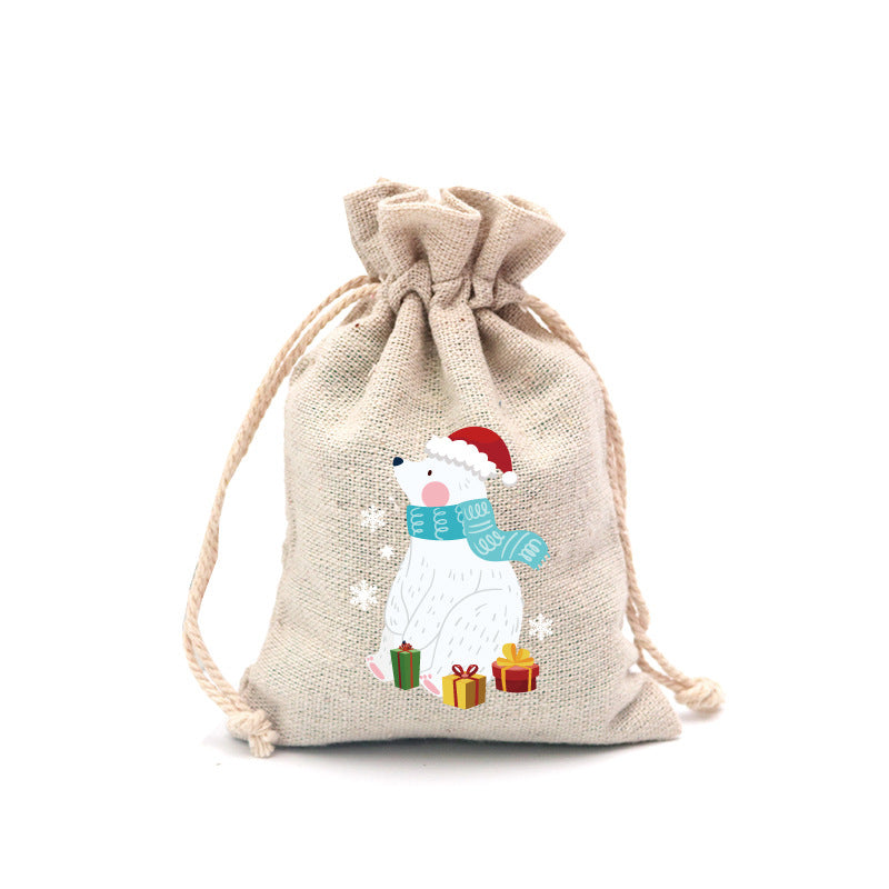 🎄⛄ Weihnachtliche Jute-Geschenkbeutel mit Kordelzug--Lose Süßigkeiten und Geschenke in Sekunden ordentlich verpackt 🎁🎄