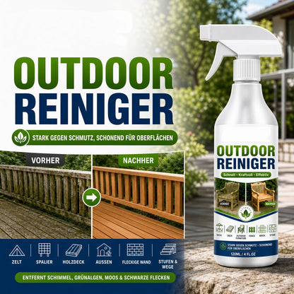 🌿 NUR FÜR KURZE ZEIT 50 % RABATT! Outdoor-Oberflächenreiniger, schnell wirkender Fleckenentferner für Terrassen, Holzmöbel & Außenflächen