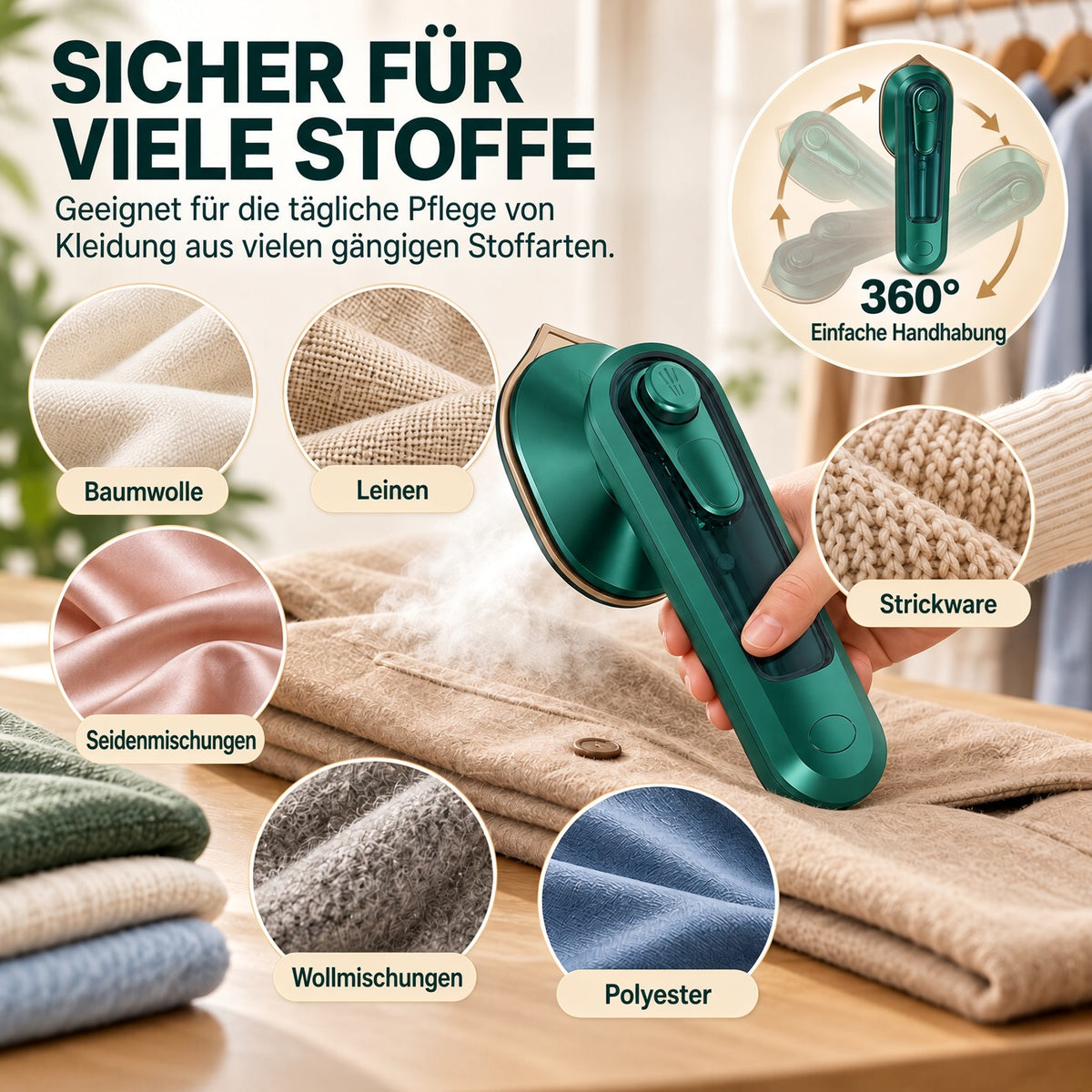 🔥 40% Rabatt – Nur für kurze Zeit! ⏰ ✨ Tragbares Dampfbügeleisen mit schnellem Aufheizen 💨 Nass- & Trockenbügeln für Zuhause und Reisen