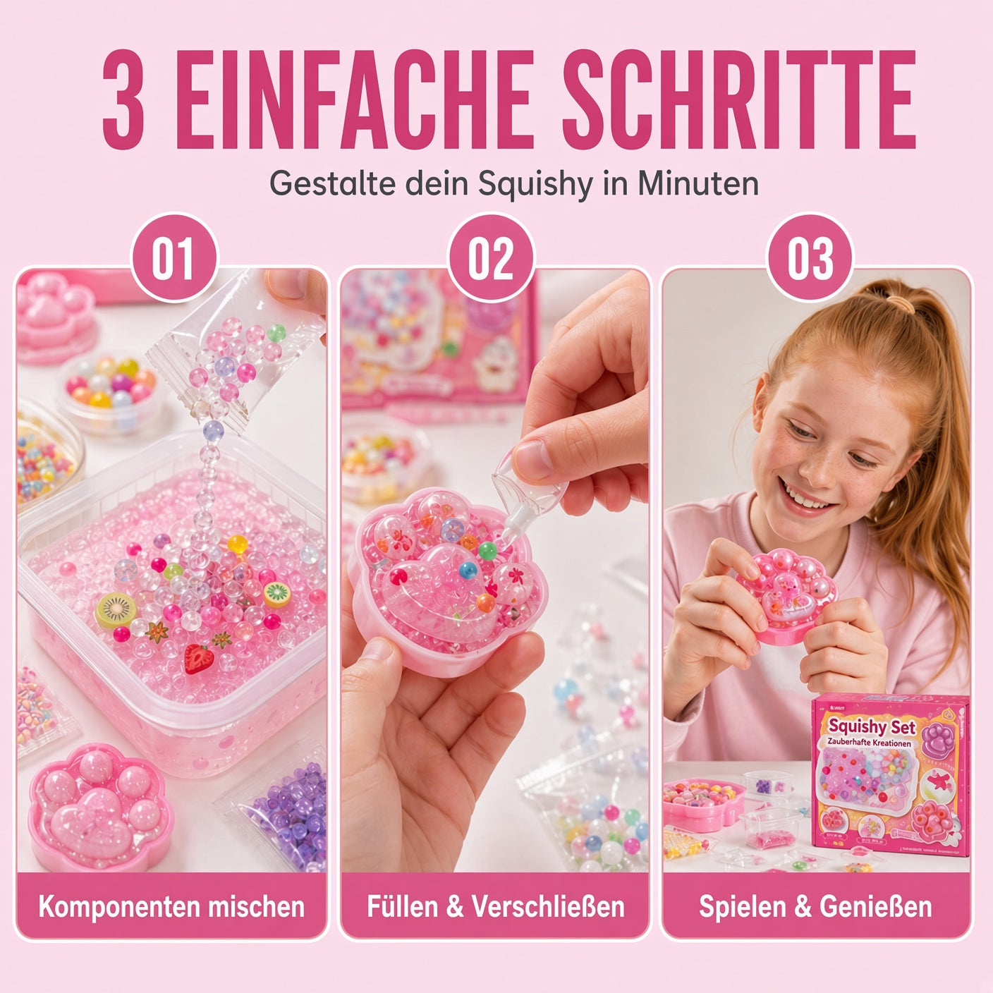 🎁DIY-Bausatz für ein „Fried Ice“-Squishy-Spielzeug mit Katzenkrallen-Motiv für Kinder