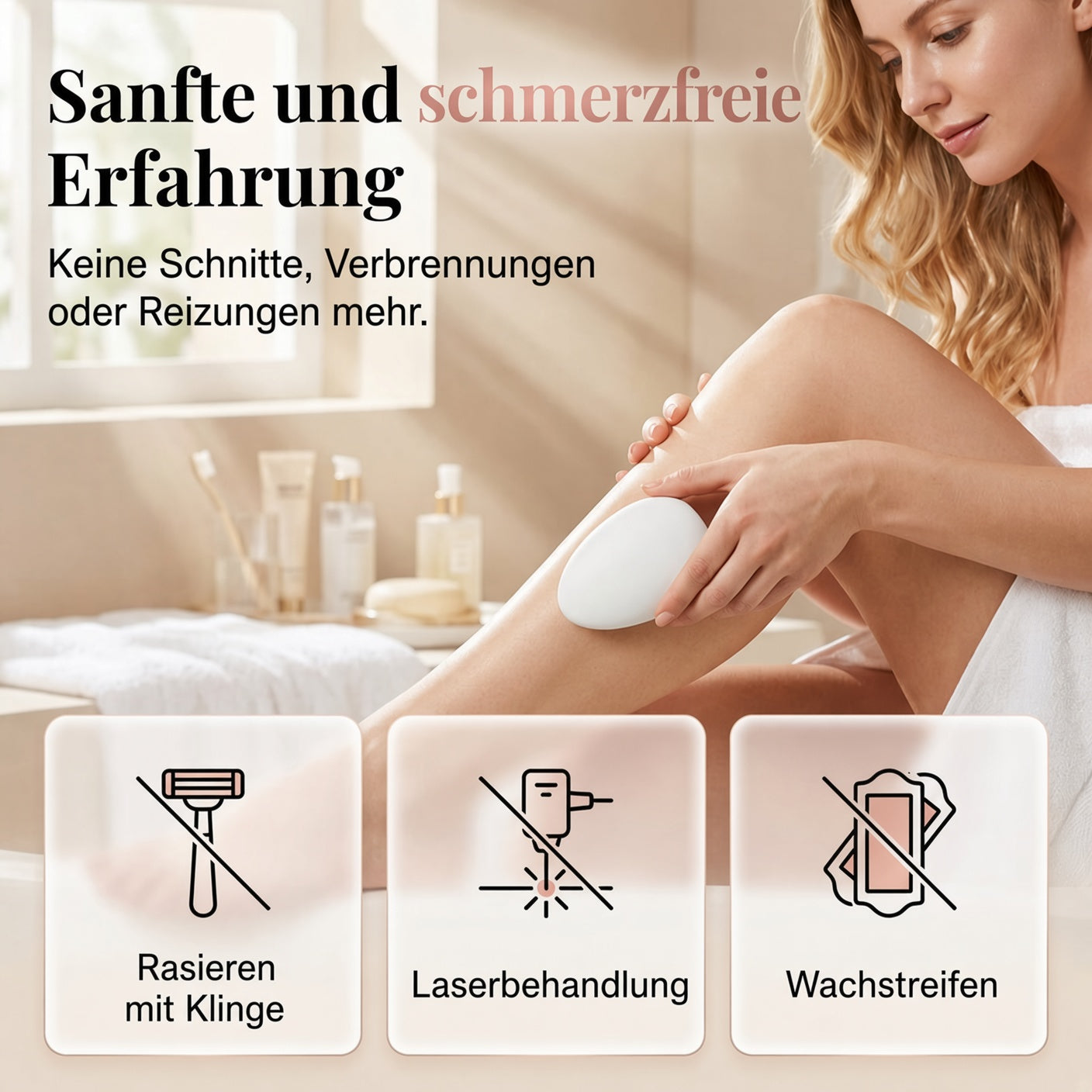 🥳2026 TOP-SELLER🥳💎Ergonomisches Haarentfernungsgerät mit Schutzhülle✨ Kristall-Haarentferner 🪒 Glatte Haut ohne Rasierer! ✨