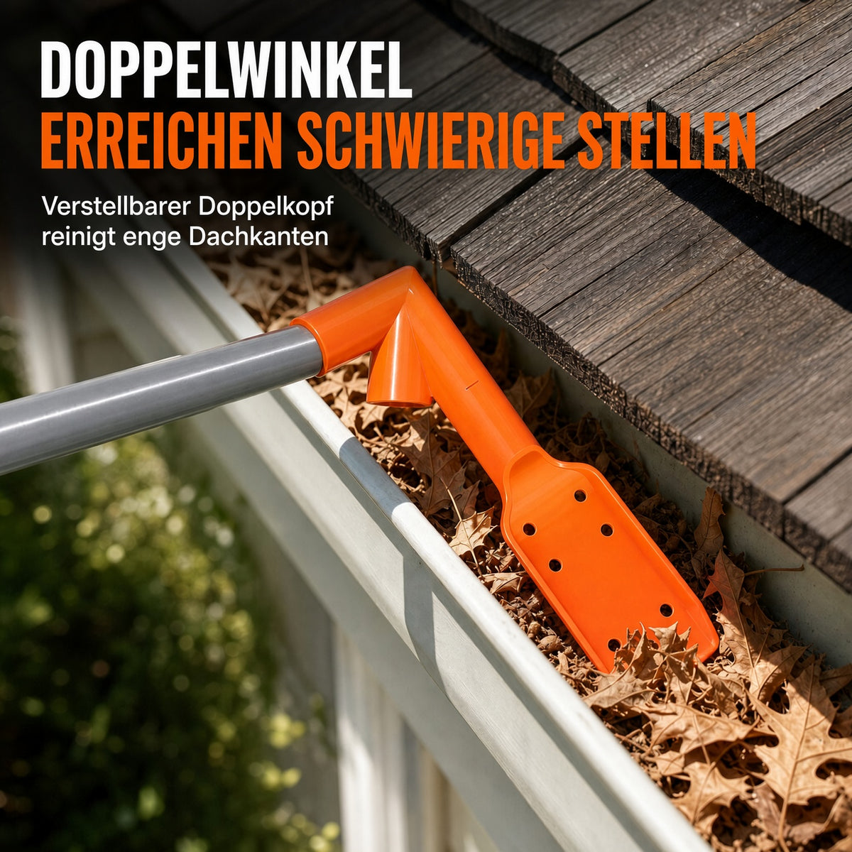 🧹 Verstellbare Dachrinnen-Schaufel – Sicheres Design Ohne Leiter Für Schnelle & Mühelose Entfernung Von Schmutz